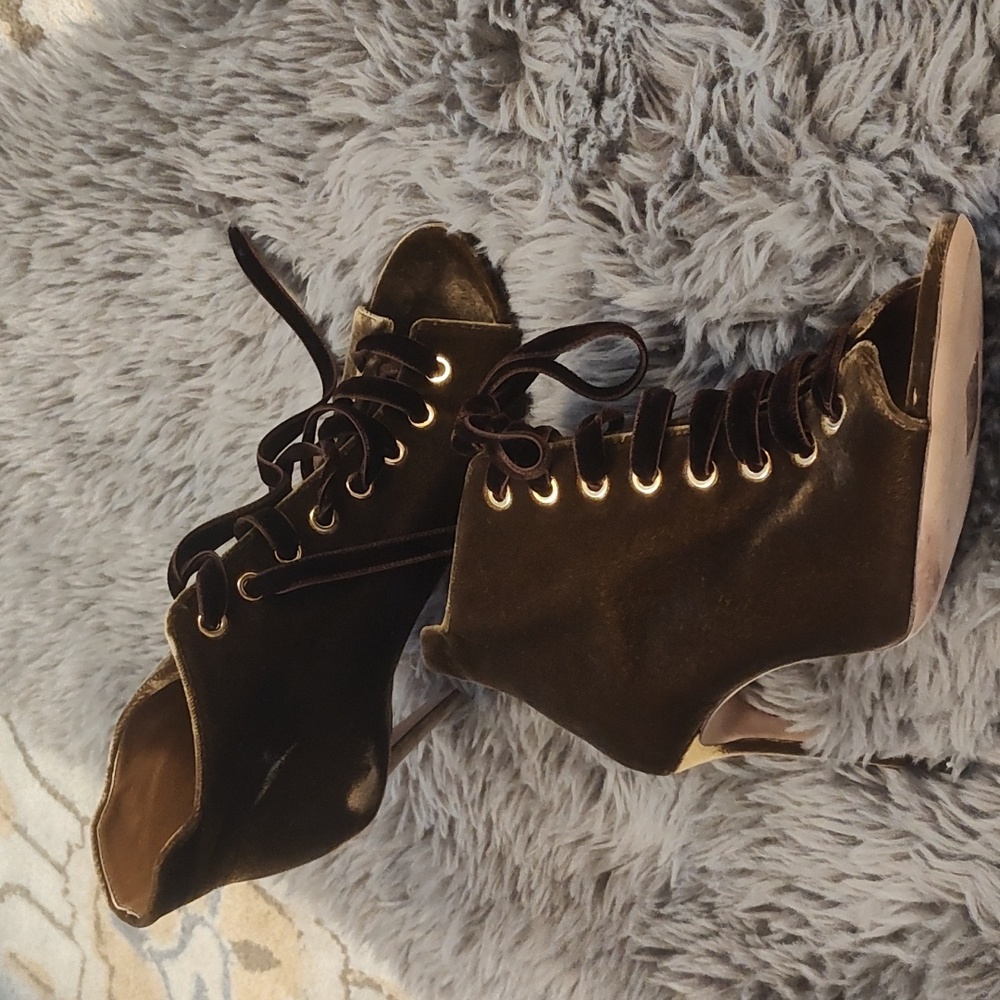 Beautiful Golden brown velvet bootie Jimmy Choo